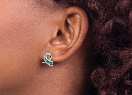 14k White Gold Earrings Style EM7120 - Classique Jewelry Inc.