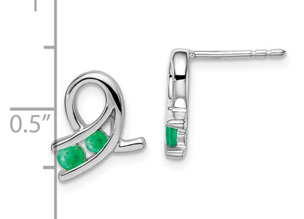 14k White Gold Earrings Style EM7120 - Classique Jewelry Inc.