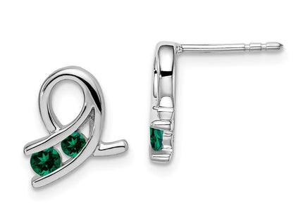 14k White Gold Earrings Style EM7120 - Classique Jewelry Inc.