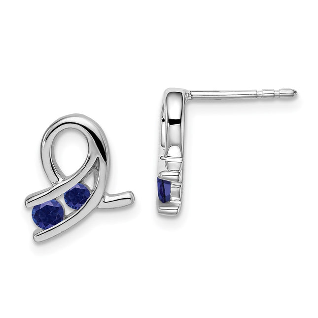 14k White Gold Earrings Style EM7120 - Classique Jewelry Inc.