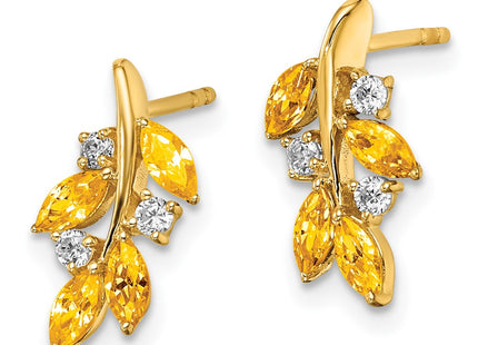14k Yellow Gold Earrings Style EM7127 - Classique Jewelry Inc.