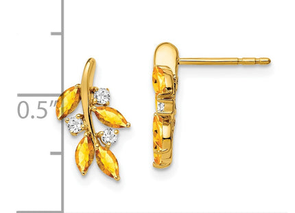 14k Yellow Gold Earrings Style EM7127 - Classique Jewelry Inc.