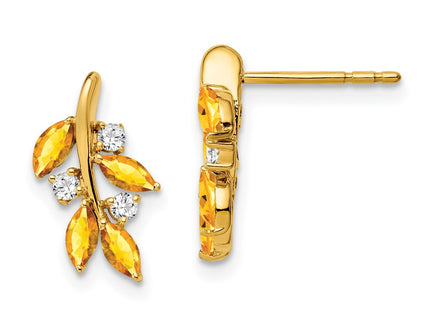 14k Yellow Gold Earrings Style EM7127 - Classique Jewelry Inc.