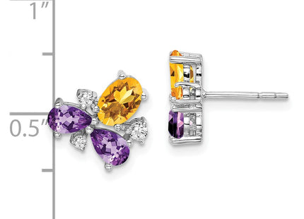 14k White Gold Earrings Style EM7128 - Classique Jewelry Inc.