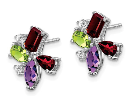 14k White Gold Earrings Style EM7129 - Classique Jewelry Inc.