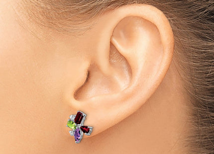 14k White Gold Earrings Style EM7129 - Classique Jewelry Inc.