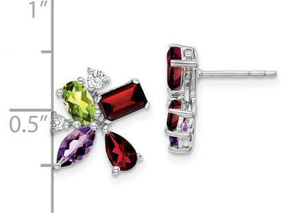 14k White Gold Earrings Style EM7129 - Classique Jewelry Inc.