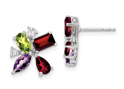 14k White Gold Earrings Style EM7129 - Classique Jewelry Inc.
