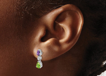 14k White Gold Earrings Style EM7131 - Classique Jewelry Inc.
