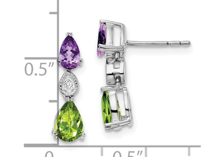14k White Gold Earrings Style EM7131 - Classique Jewelry Inc.