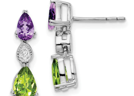 14k White Gold Earrings Style EM7131 - Classique Jewelry Inc.