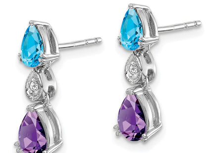 14k White Gold Earrings Style EM7131 - Classique Jewelry Inc.