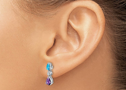 14k White Gold Earrings Style EM7131 - Classique Jewelry Inc.