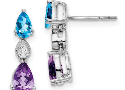 14k White Gold Earrings Style EM7131 - Classique Jewelry Inc.