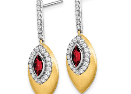 14k Two-tone Earrings Style EM7132 - Classique Jewelry Inc.