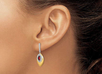 14k Two-tone Earrings Style EM7132 - Classique Jewelry Inc.
