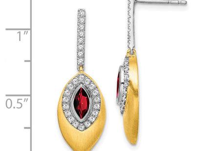 14k Two-tone Earrings Style EM7132 - Classique Jewelry Inc.
