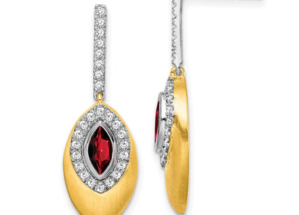 14k Two-tone Earrings Style EM7132 - Classique Jewelry Inc.