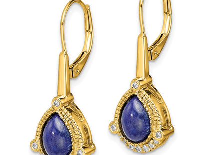 14k Yellow Gold Earrings Style EM7138 - Classique Jewelry Inc.