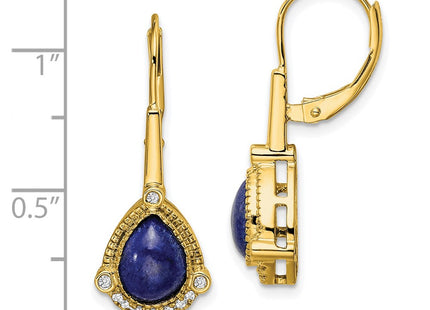 14k Yellow Gold Earrings Style EM7138 - Classique Jewelry Inc.