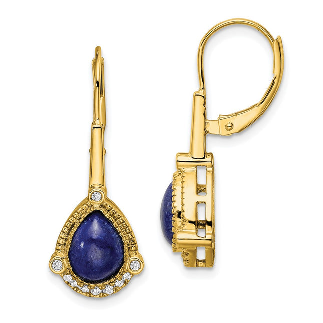 14k Yellow Gold Earrings Style EM7138 - Classique Jewelry Inc.