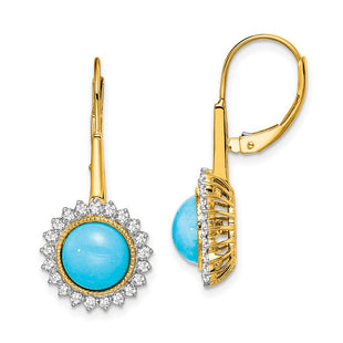 14k Yellow Gold Earrings Style EM7139 - Classique Jewelry Inc.