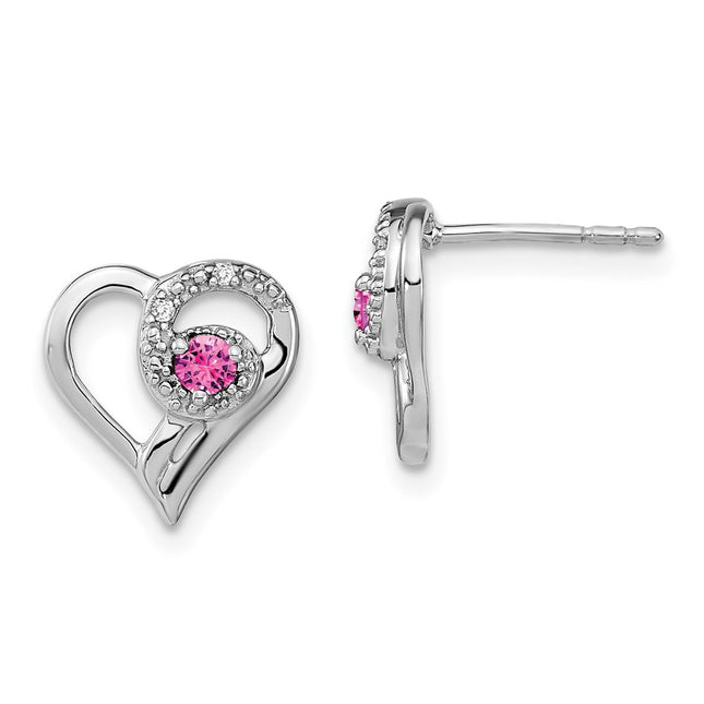 14k White Gold Earrings Style EM7173 - Classique Jewelry Inc.