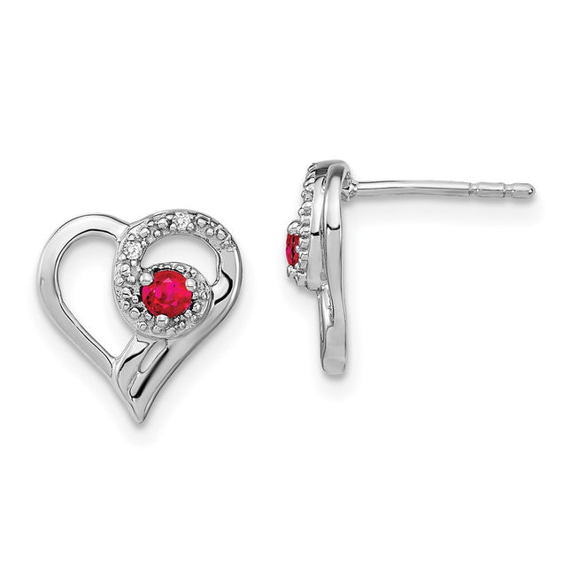 14k White Gold Earrings Style EM7173 - Classique Jewelry Inc.