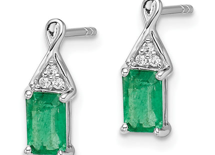 14k White Gold Earrings Style EM7187 - Classique Jewelry Inc.