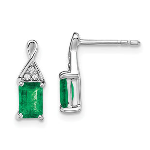 14k White Gold Earrings Style EM7187 - Classique Jewelry Inc.