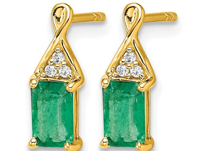14K gold diamond earrings, alternate view