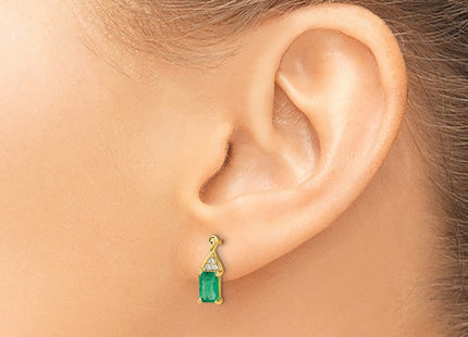 14K gold diamond earrings, another view