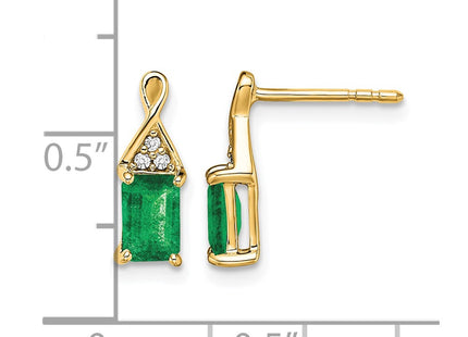 14K gold diamond earrings, further view