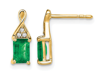 14K gold diamond earrings