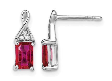 14K white gold diamond earrings