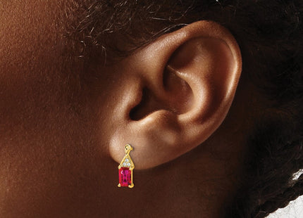 14k Yellow Gold Earrings Style EM7187 - Classique Jewelry Inc.
