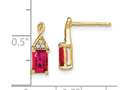 14k Yellow Gold Earrings Style EM7187 - Classique Jewelry Inc.