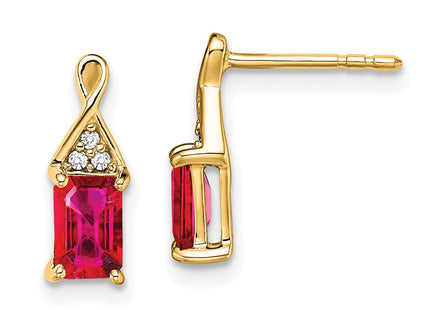 14k Yellow Gold Earrings Style EM7187 - Classique Jewelry Inc.