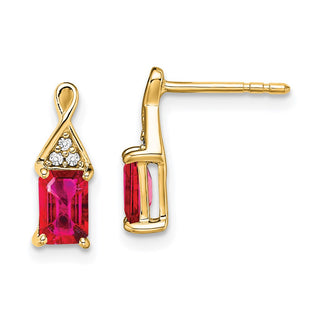14k Yellow Gold Earrings Style EM7187 - Classique Jewelry Inc.
