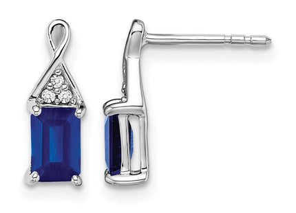 14K white gold diamond earrings