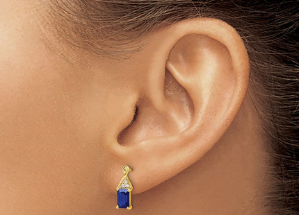 14K gold diamond earrings, another view