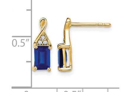 14K gold diamond earrings, further view