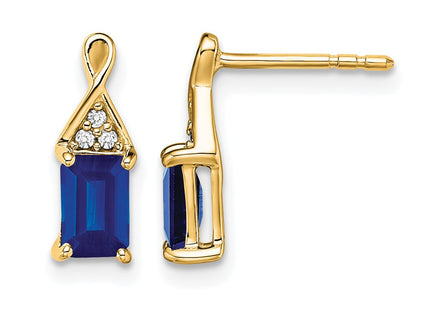 14K gold diamond earrings