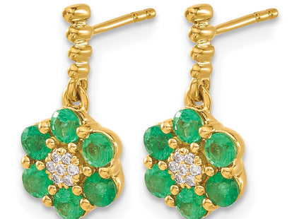 14K gold diamond earrings, alternate view