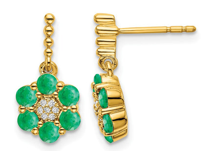 14K gold diamond earrings