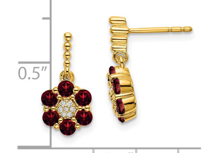 14k Yellow Gold Earrings Style EM7191 - Classique Jewelry Inc.