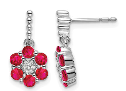 14K white gold diamond earrings