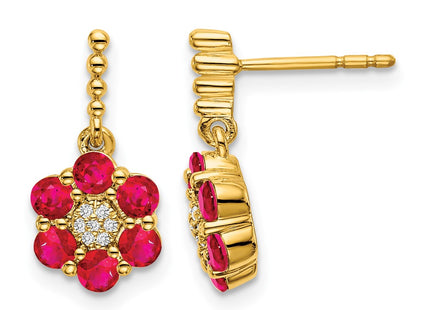 14K gold diamond earrings