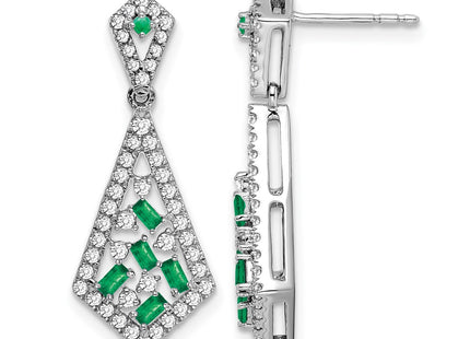 14K white gold diamond earrings