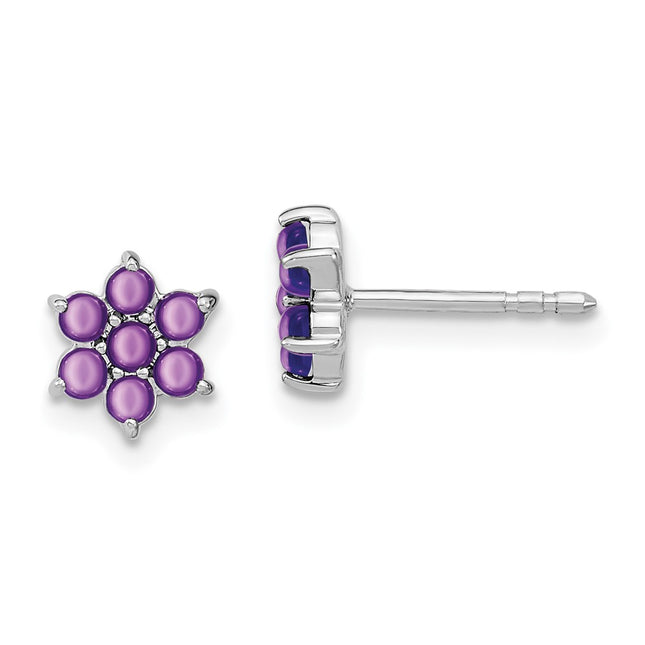 14k White Gold Earrings Style EM7199 - Classique Jewelry Inc.